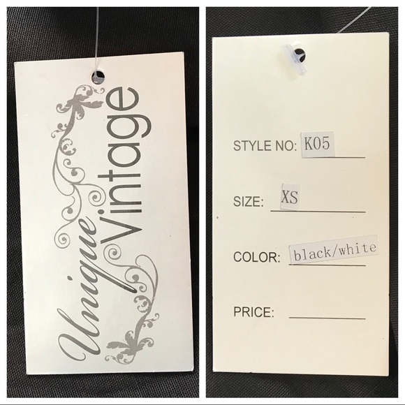 Unique Vintage Tuxedo Halter Black Dress - Picture 3 of 8